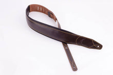 Load image into Gallery viewer, Walker & Williams C-22 Extra Wide Double Padded Premium Brown Leather Strap